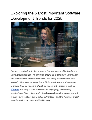 Exploring the 5 Most Important Software Development Trends for 2025