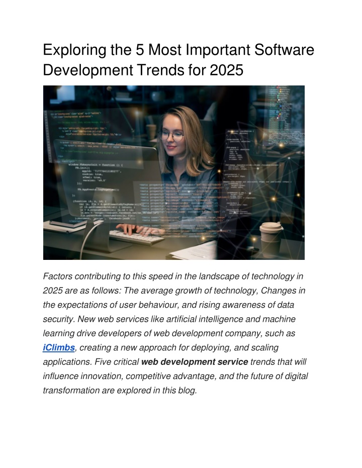 exploring the 5 most important software development trends for 2025