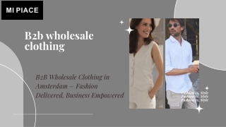 B2B Wholesale Clothing in Amsterdam – Your Trusted Supplier | Mi-Piace