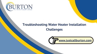 troubleshooting water heater installation