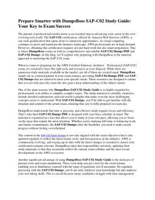prepare smarter with dumpsboss sap c02 study