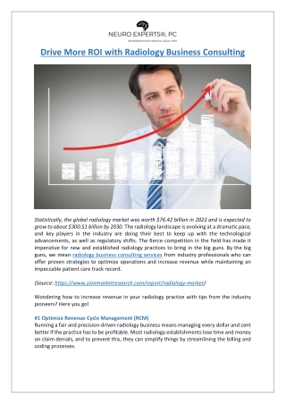Drive More ROI with Radiology Business Consulting