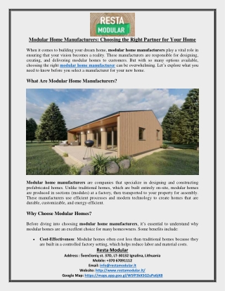Modular Home Manufacturers Choosing the Right Partner for Your Home