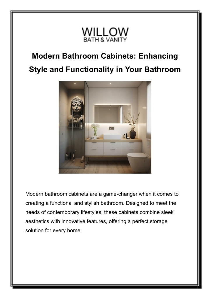 modern bathroom cabinets enhancing