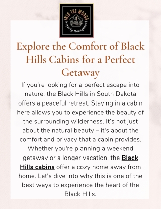Cozy Black Hills Cabins for a Relaxing Escape in South Dakota
