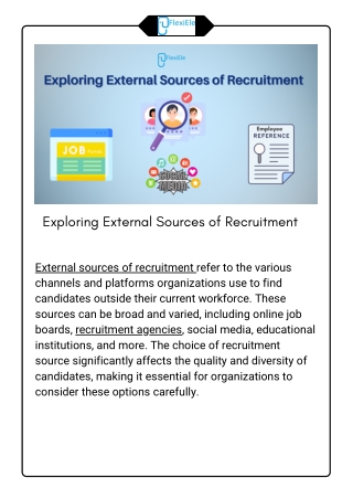 Exploring External Sources of Recruitment