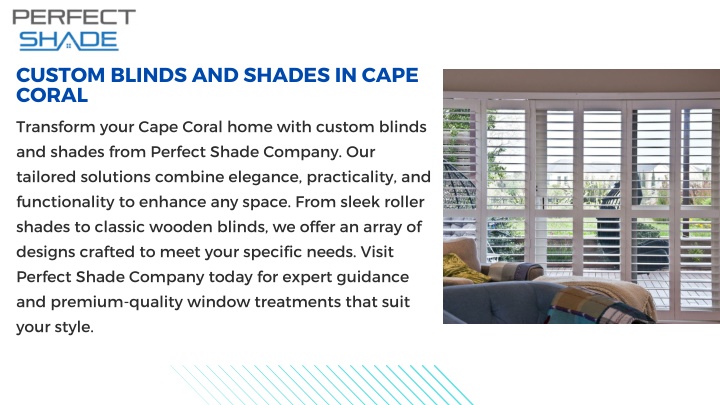 custom blinds and shades in cape coral