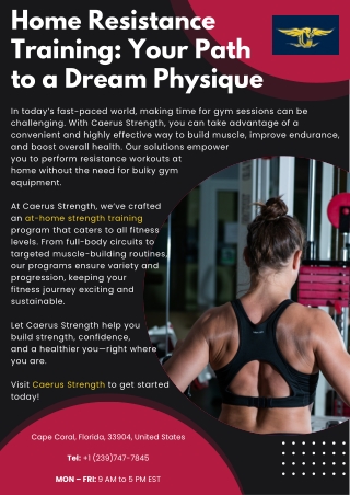 Home Resistance Training: Your Path to a Dream Physique