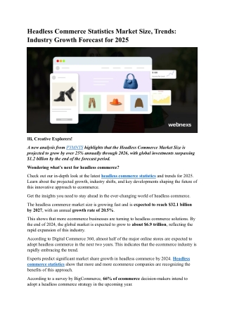 Headless Commerce Statistics Market Size