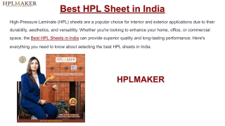 Best HPL Sheet in India