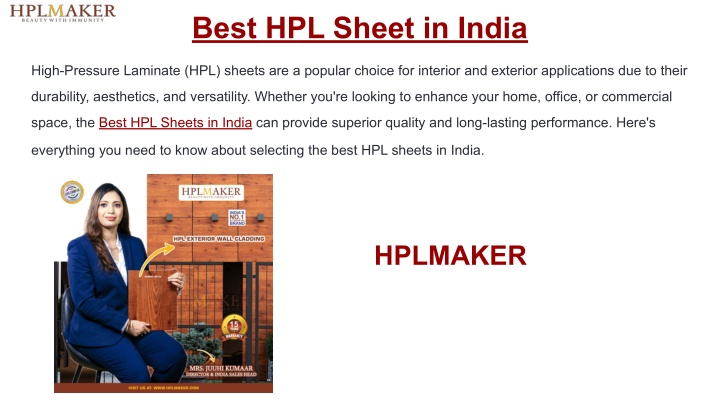 best hpl sheet in india