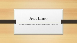 Smooth and Comfortable Walnut Creek Airport Car Service