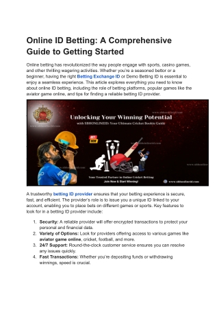 online id betting a comprehensive guide