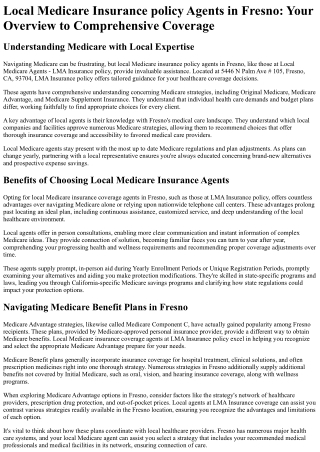 local medicare insurance policy agents in fresno