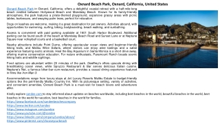 Oxnard Beach Park, California, USA - Amenities, Activities & Access