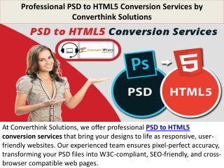 professional psd to html5 conversion services