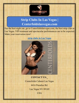 Strip Clubs In Las Vegas Centerfoldslasvegas.com