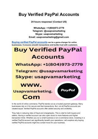 buy verified paypal accounts