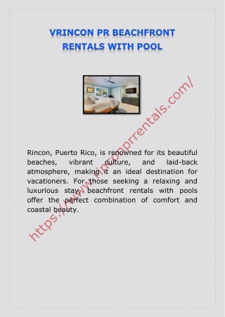 VRINCON PR BEACHFRONT RENTALS WITH POOL