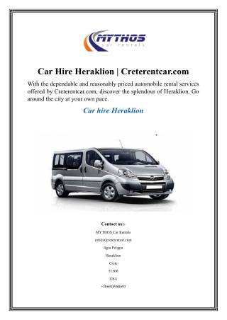 Car Hire Heraklion  Creterentcar.com