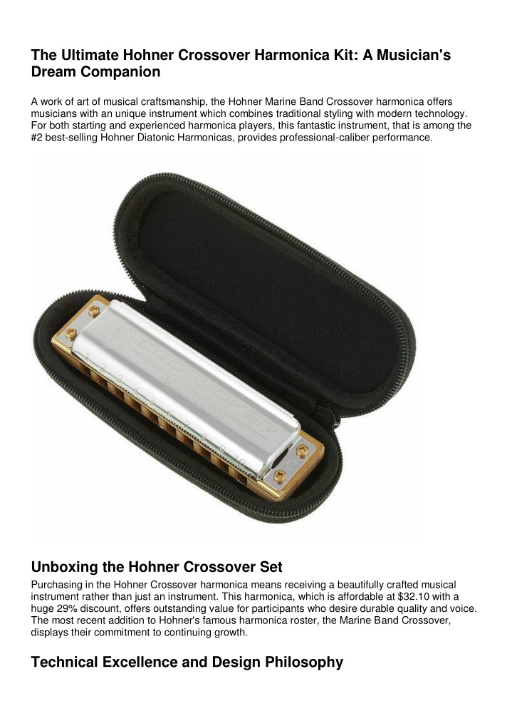 the ultimate hohner crossover harmonica