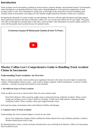 Moseley Collins Law's Comprehensive Guide to Handling Truck Accident Claims in S