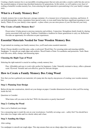 creating a family memory box is an incredibly