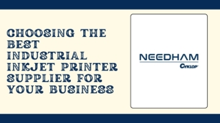 Choosing the Best Industrial Inkjet Printer Supplier for Your Business