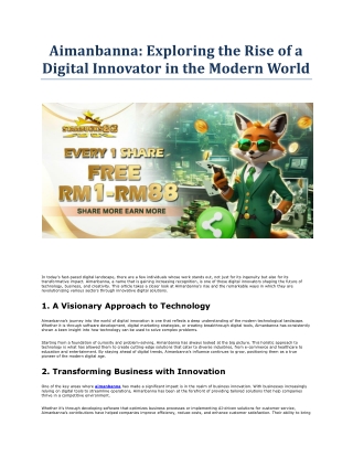 aimanbanna exploring the rise of a digital