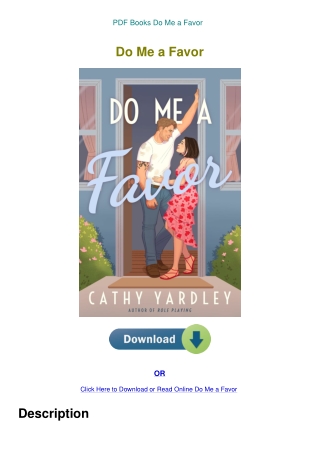 PDF Books Do Me a Favor