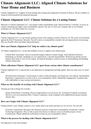 Climate Alignment