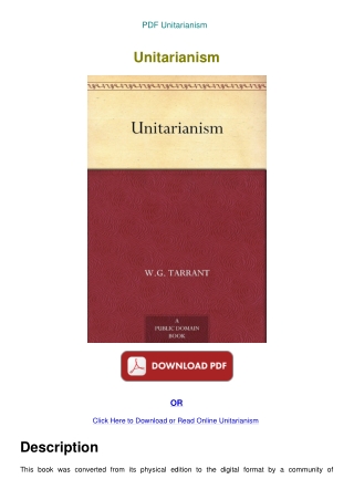 PDF Unitarianism