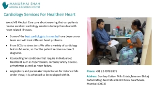 Meet the Best Cardiologists in Mumbai at MS Medical Care