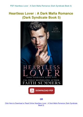 PDF Heartless Lover  A Dark Mafia Romance (Dark Syndicate Book 5)