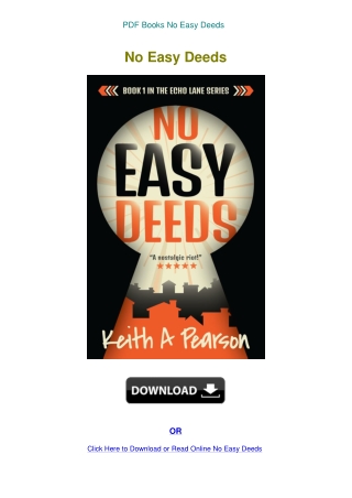 PDF Books No Easy Deeds