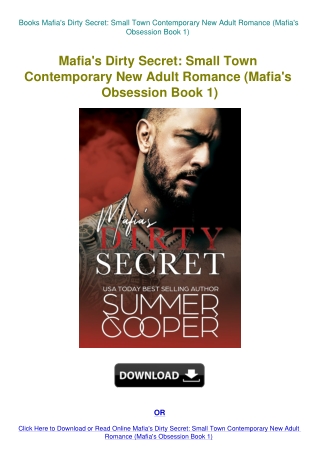 Books Mafia's Dirty Secret Small Town Contemporary New Adult Romance (Mafia's Obsession Book 1)