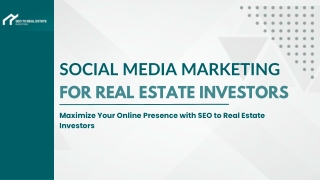 Social Media Marketing for Real Estate Investors: Boost Your SEO with SEO to Rea