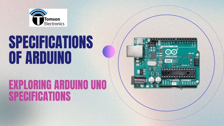 specifications of arduino