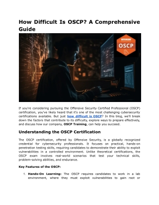 how difficult is oscp a comprehensive guide