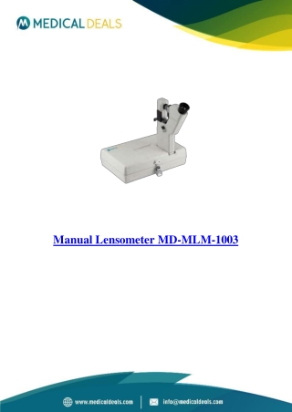 manual lensometer md mlm 1003