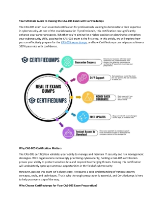 your ultimate guide to passing the cas 005 exam