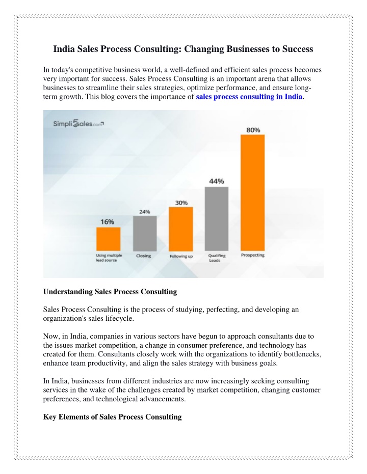 india sales process consulting changing