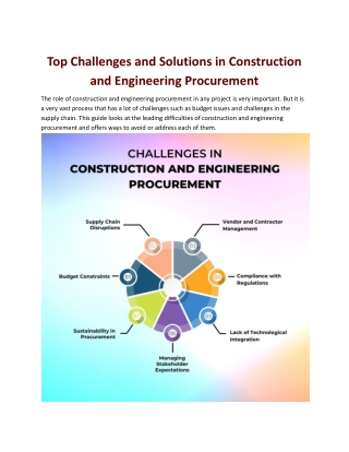 Challenges and Solutions in Construction and Engineering Procurement