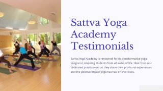 Sattva Yoga Academy Where Exceptional Teaching Meets Deep Wisdom