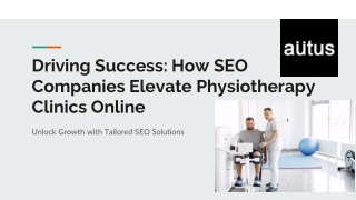 driving success how seo companies elevate physiotherapy clinics online