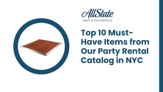 Top 10 Must-Have Items from Our Party Rental Catalog in NYC