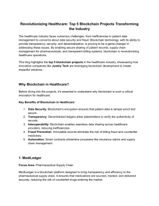 revolutionizing healthcare top 5 blockchain