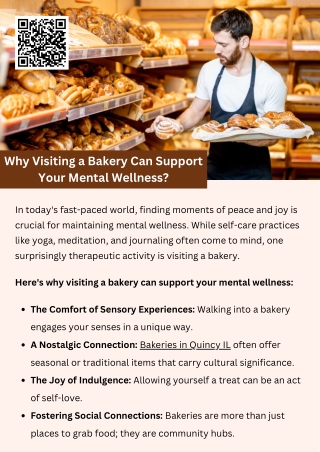 Why Visiting a Bakery Can Support Your Mental Wellness?