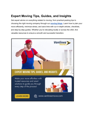 Expert Moving Tips, Guides, and Insights