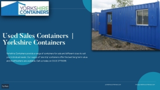 Used Sales Containers   Yorkshire Containers.